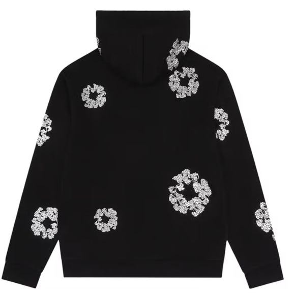 Denim Tears Zip-Up Hoodie Black Crystal Embellished Size Large NWT - Picture 2 of 7